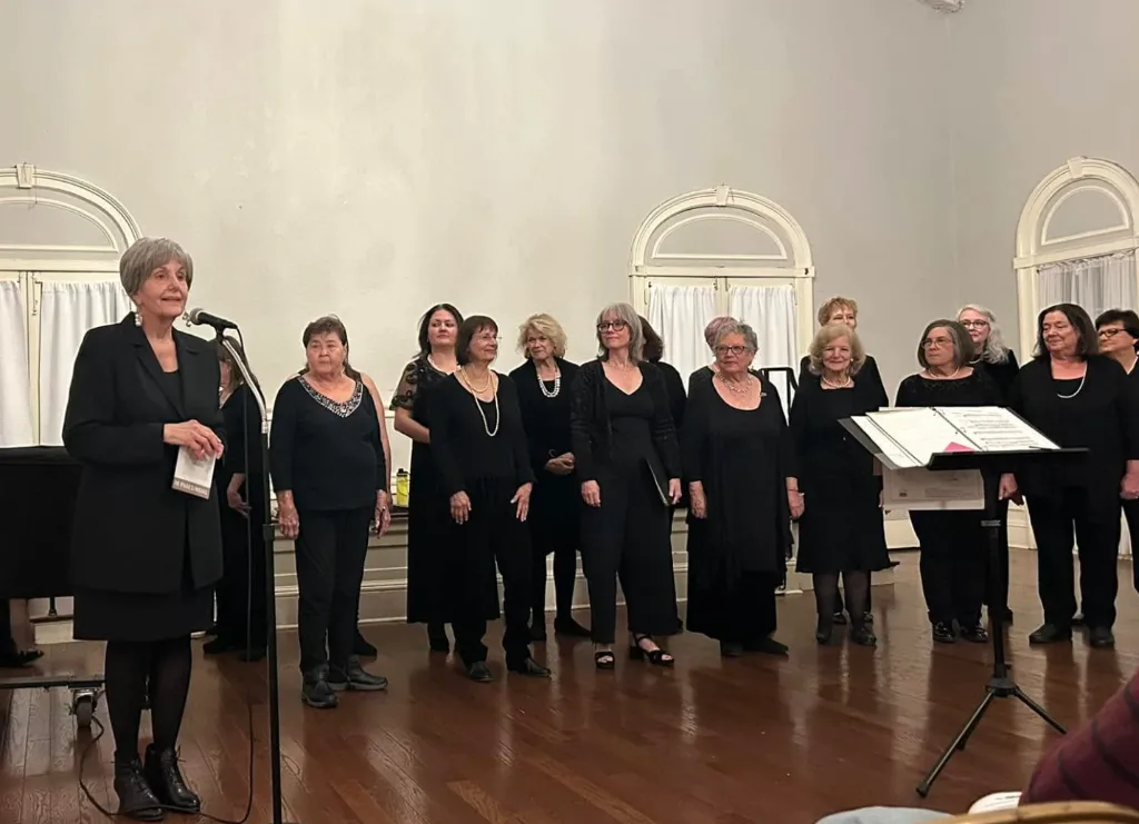Holiday Concert where women are singing together